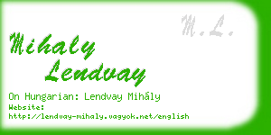 mihaly lendvay business card